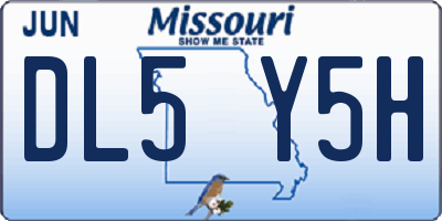 MO license plate DL5Y5H