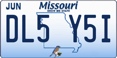 MO license plate DL5Y5I