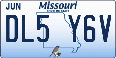 MO license plate DL5Y6V