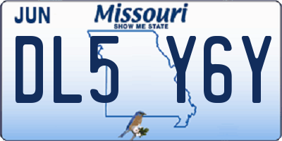MO license plate DL5Y6Y