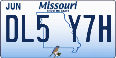 MO license plate DL5Y7H