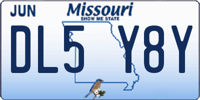 MO license plate DL5Y8Y