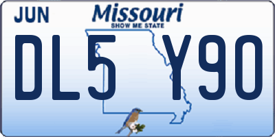 MO license plate DL5Y9O