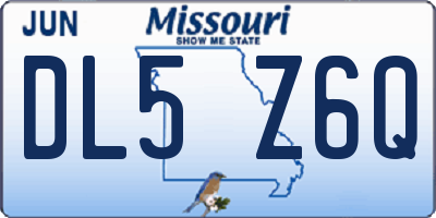 MO license plate DL5Z6Q