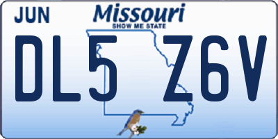 MO license plate DL5Z6V