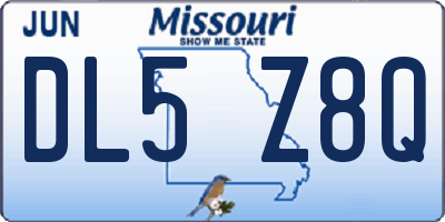 MO license plate DL5Z8Q