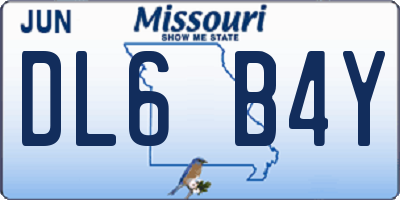MO license plate DL6B4Y