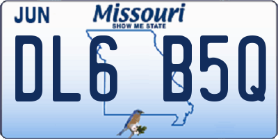 MO license plate DL6B5Q