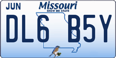 MO license plate DL6B5Y