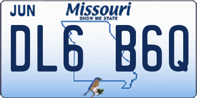MO license plate DL6B6Q