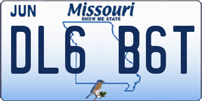 MO license plate DL6B6T