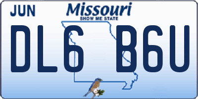 MO license plate DL6B6U