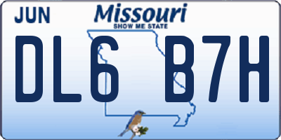 MO license plate DL6B7H