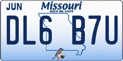 MO license plate DL6B7U