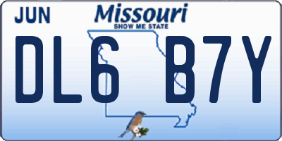 MO license plate DL6B7Y
