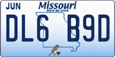 MO license plate DL6B9D