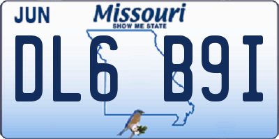 MO license plate DL6B9I