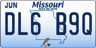MO license plate DL6B9Q