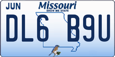 MO license plate DL6B9U