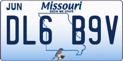 MO license plate DL6B9V