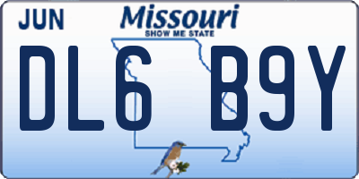 MO license plate DL6B9Y
