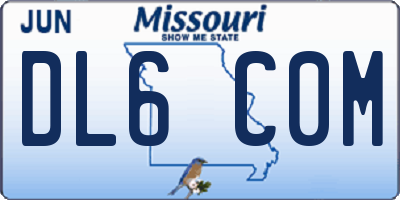 MO license plate DL6C0M