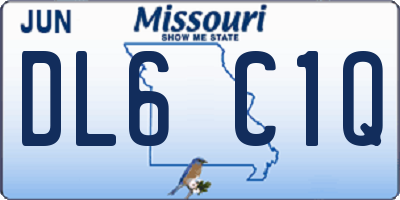 MO license plate DL6C1Q