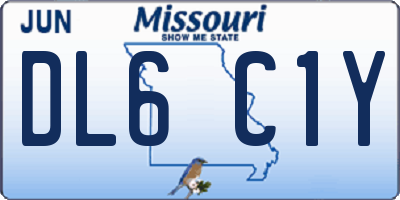 MO license plate DL6C1Y