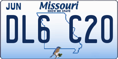 MO license plate DL6C2O