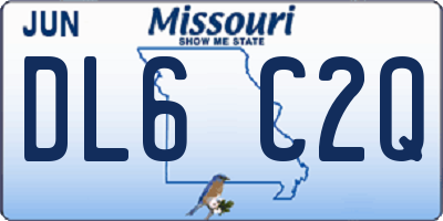 MO license plate DL6C2Q