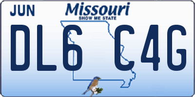 MO license plate DL6C4G