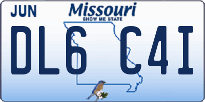 MO license plate DL6C4I