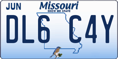 MO license plate DL6C4Y