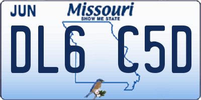 MO license plate DL6C5D