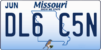 MO license plate DL6C5N