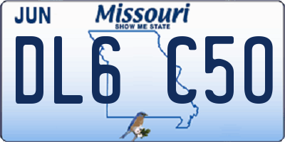 MO license plate DL6C5O