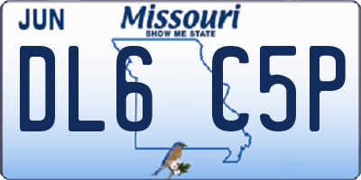 MO license plate DL6C5P