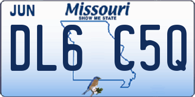 MO license plate DL6C5Q