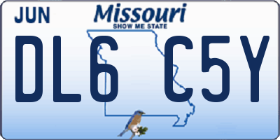MO license plate DL6C5Y