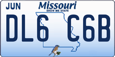 MO license plate DL6C6B