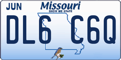MO license plate DL6C6Q