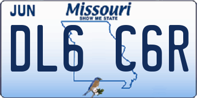 MO license plate DL6C6R