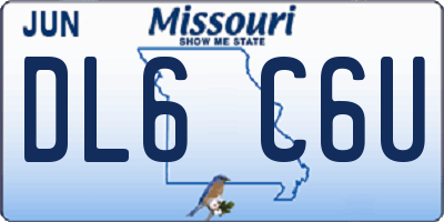 MO license plate DL6C6U