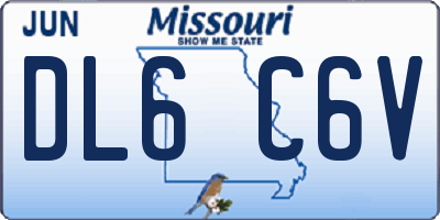 MO license plate DL6C6V