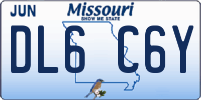 MO license plate DL6C6Y