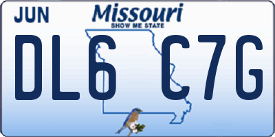 MO license plate DL6C7G