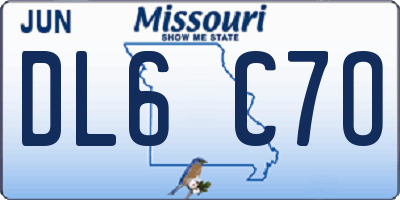 MO license plate DL6C7O