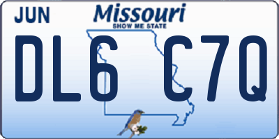 MO license plate DL6C7Q