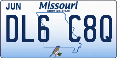 MO license plate DL6C8Q