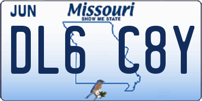 MO license plate DL6C8Y